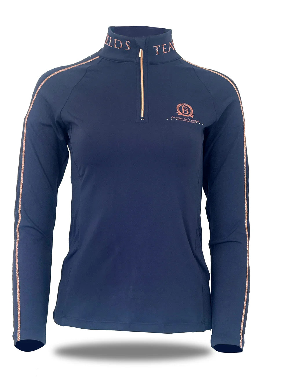 Chloe Crystal Base Layer With Long Sleeves - Navy