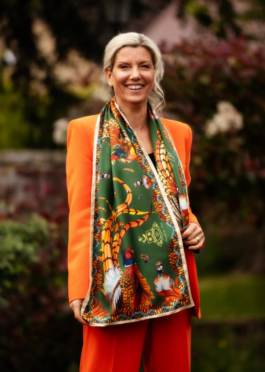 Classic Heads Or Tails Pure Silk Scarf