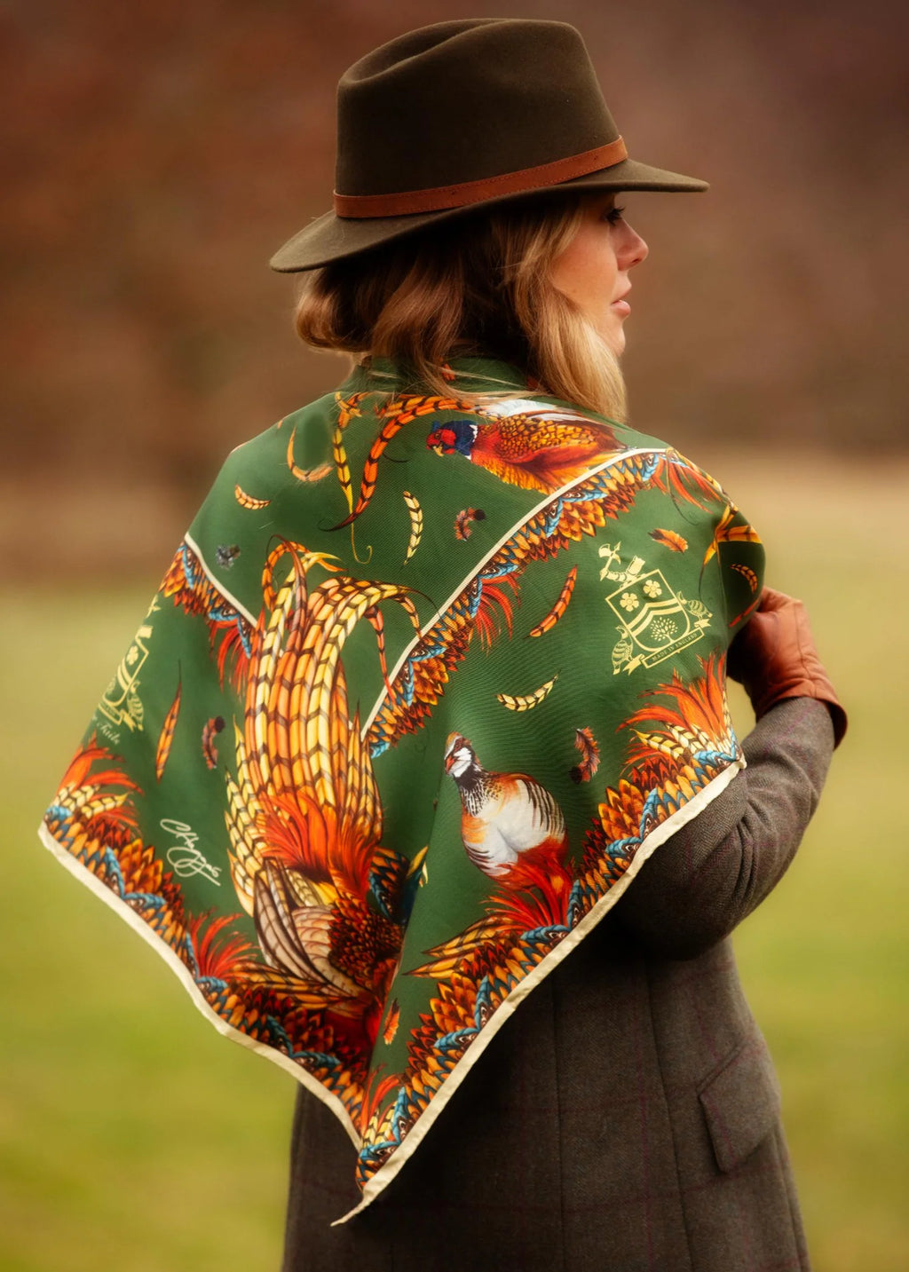Heads or Tails Pure Silk Scarf Large Square