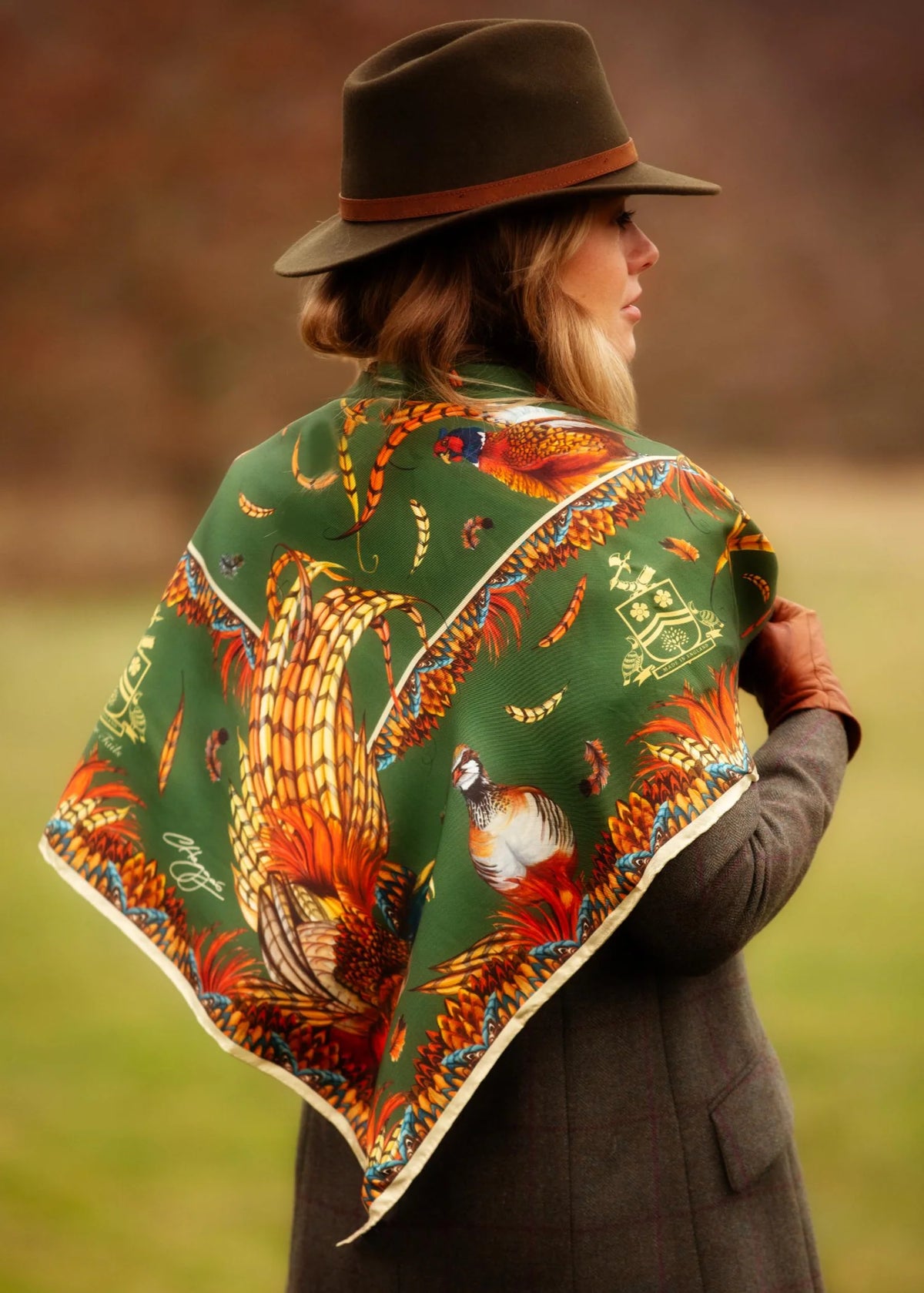 Heads or Tails Pure Silk Scarf Large Square