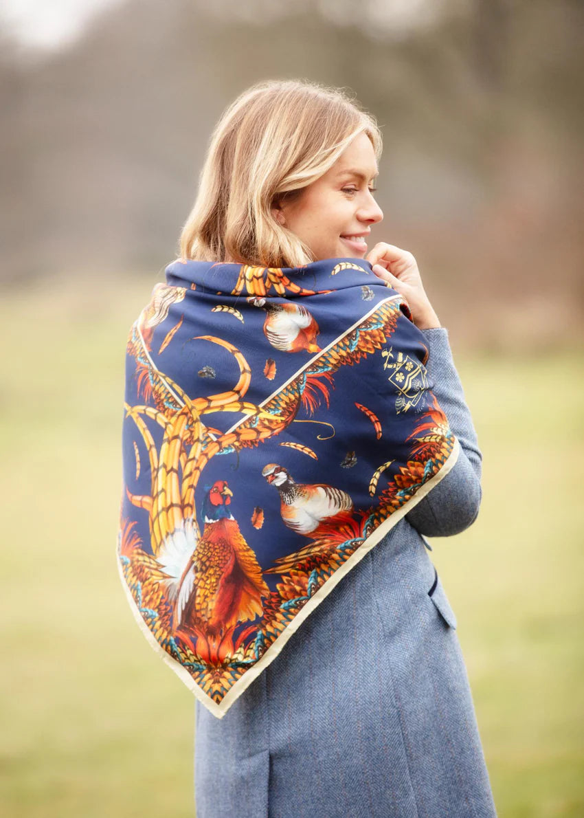 Heads or Tails Pure Silk Scarf Large Square