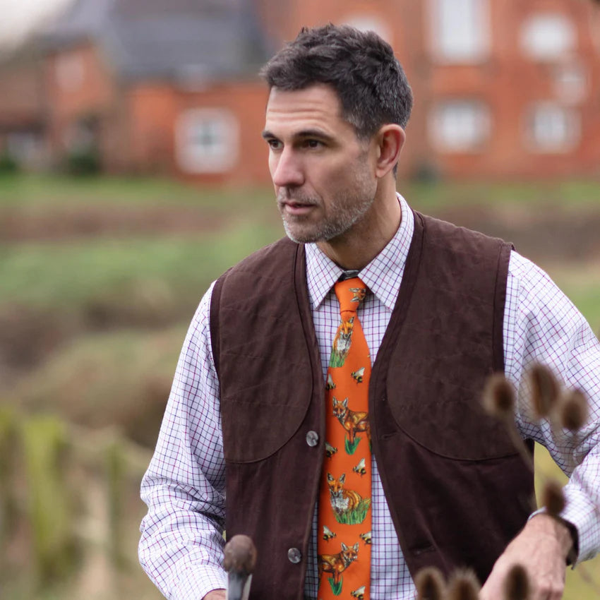 Gents Tie Woodland WonderSaffron