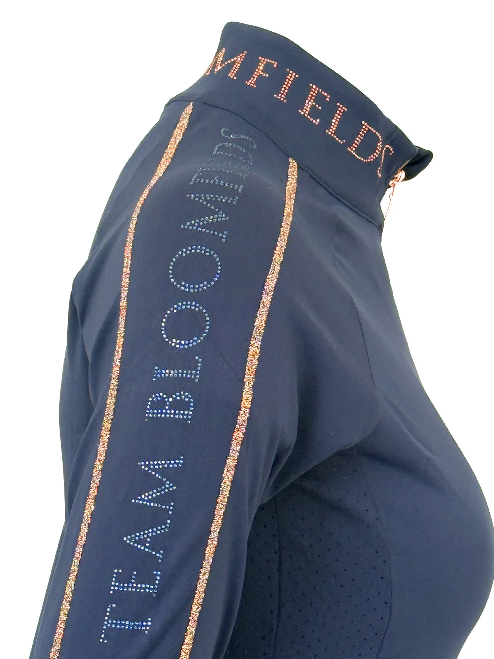 Chloe Crystal Base Layer With Long Sleeves - Navy
