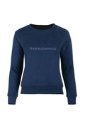 Summer Navy & Navy Rhinestones Crew Neck Top