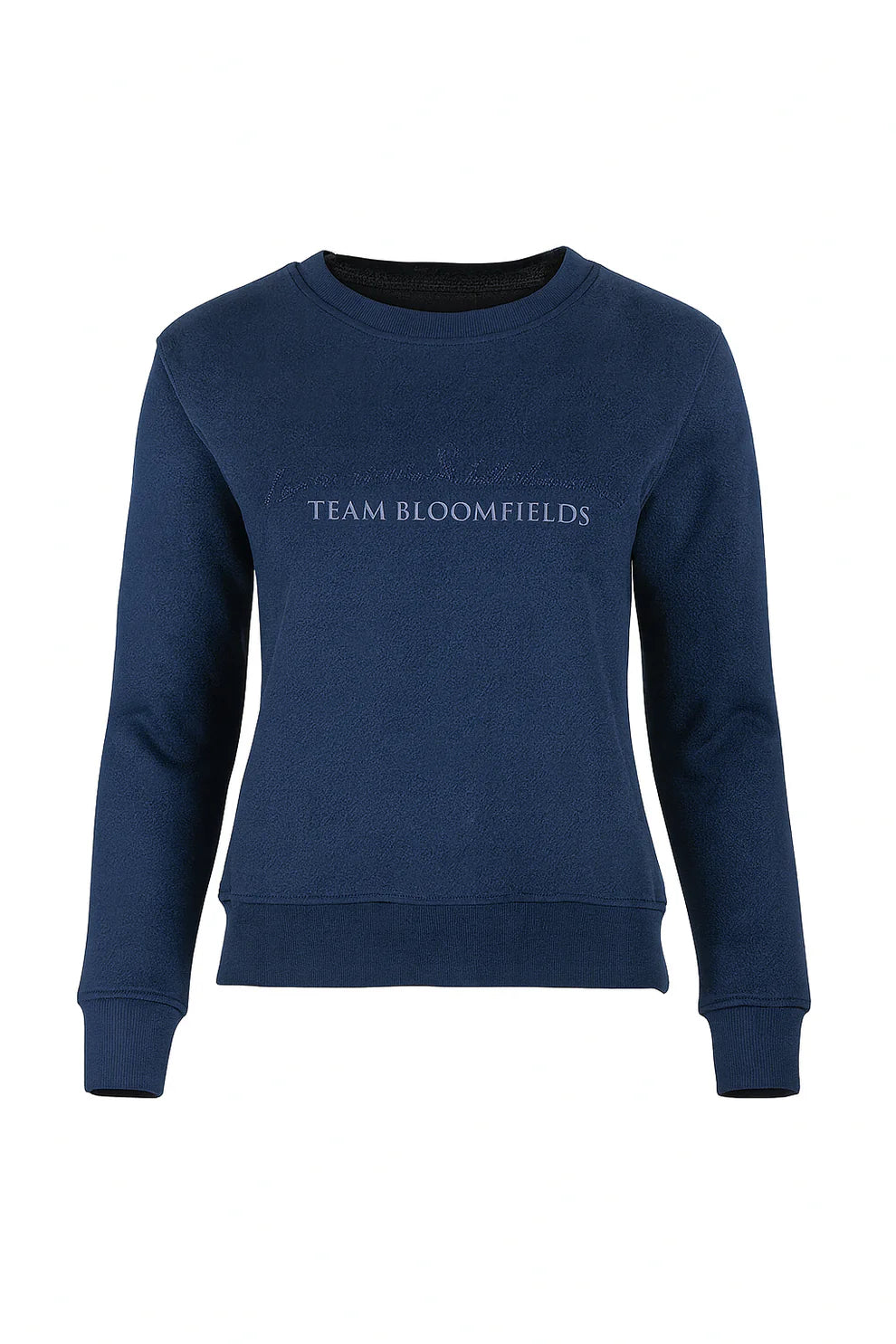 Summer Navy & Navy Rhinestones Crew Neck Top