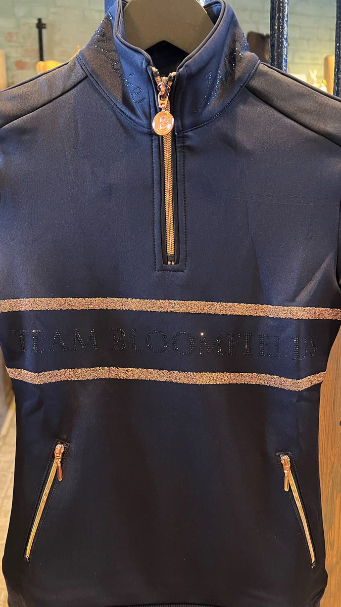 Camille Crystal Quarter Zip Top 