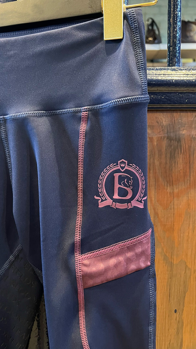 Leonora Mini Leggings - Navy & Plum
