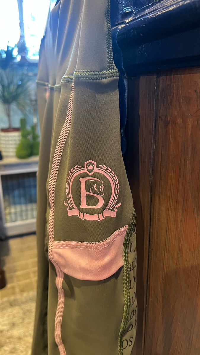 Mini Leonora Leggings - Olive & Pink