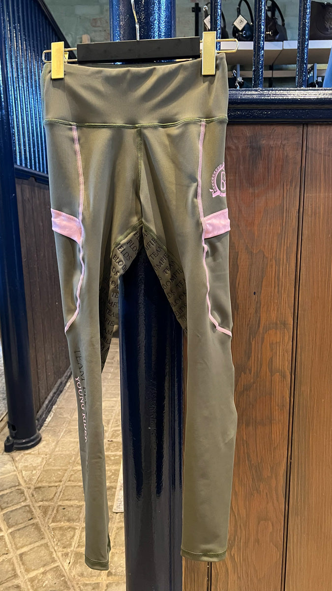 Mini Leonora Leggings - Olive & Pink