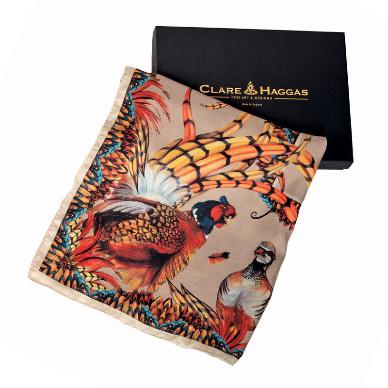 Heads or Tails Pure Silk Scarf Large Square