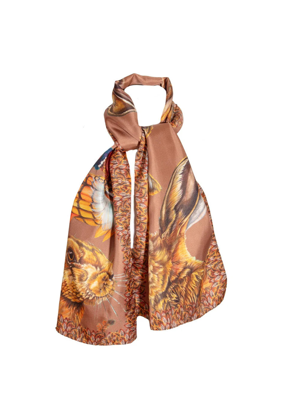 A Head Of The Game | Mocha | Classic Silk Scarf