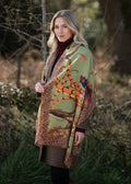 A Head Of The Game Wool/Silk Wrap