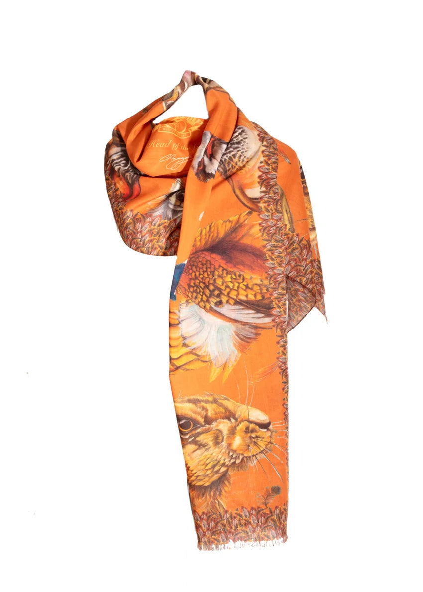 A Head Of The Game Wool/Silk Wrap