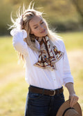 George & Friends | Toffee | Narrow Silk Scarf