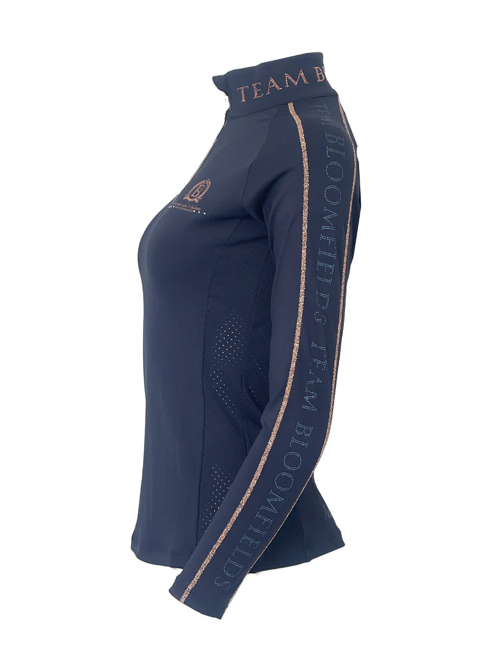 Chloe Crystal Base Layer With Long Sleeves - Navy