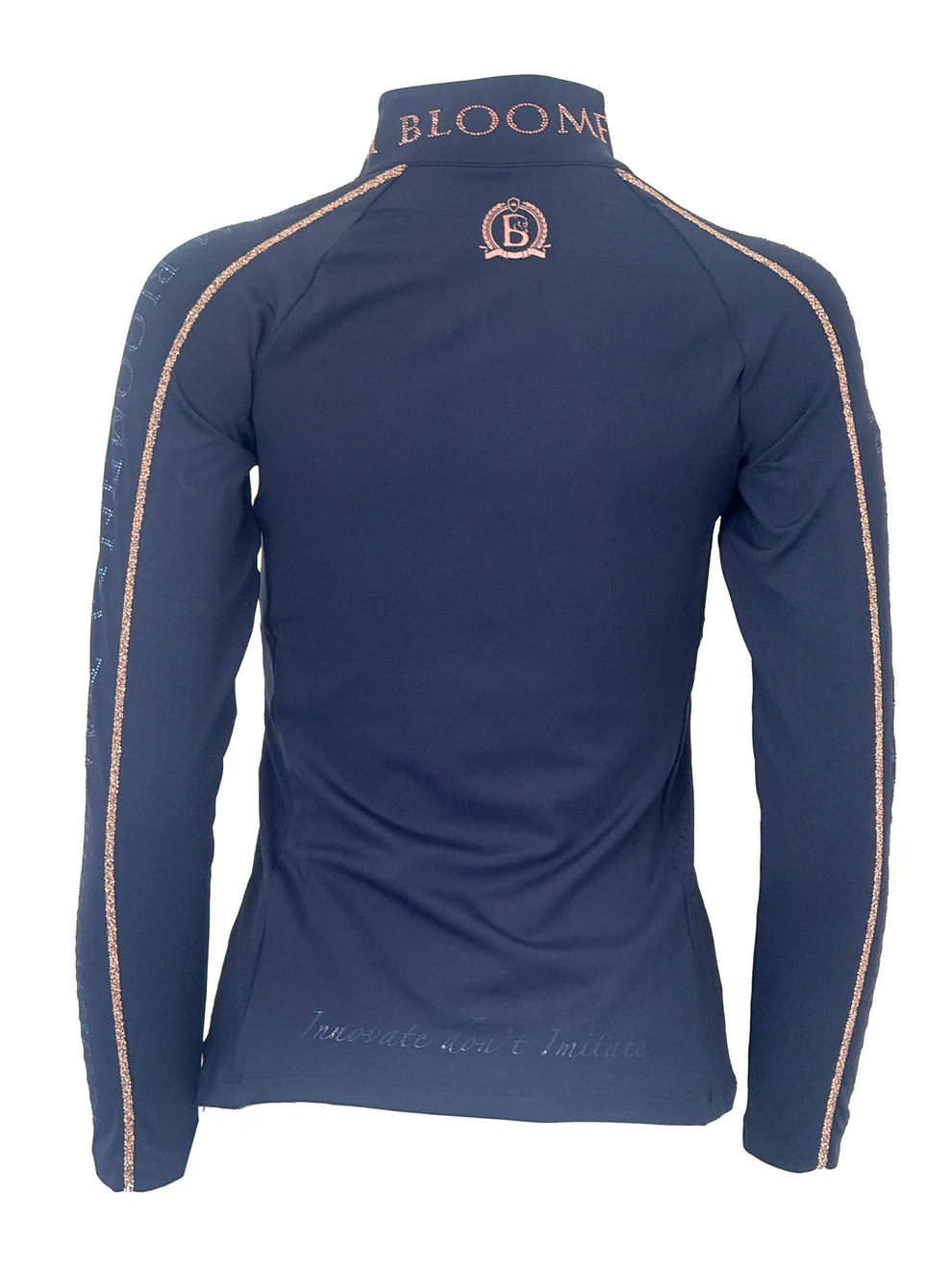 Chloe Crystal Base Layer With Long Sleeves - Navy