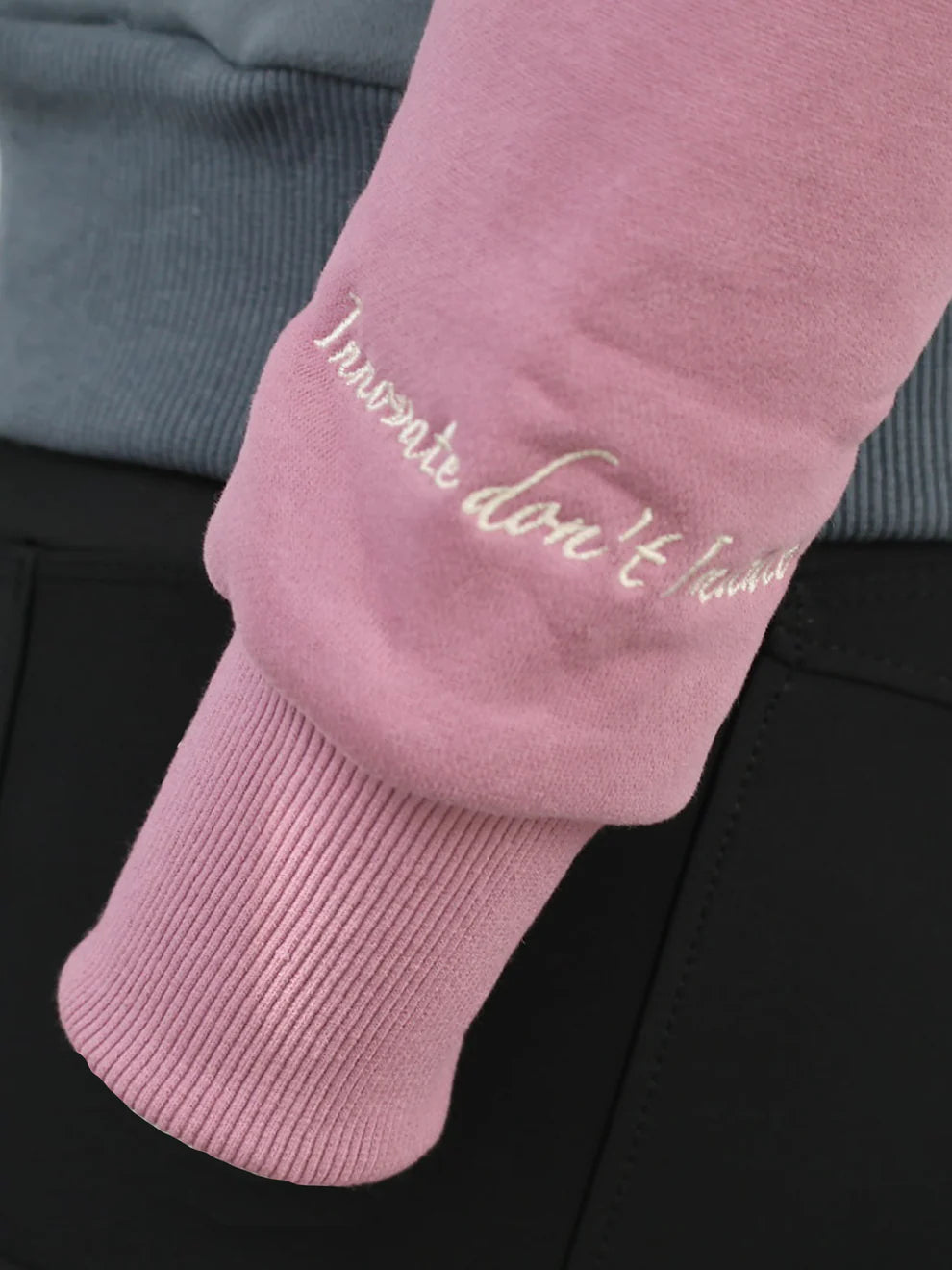 Vanessa V Neck Adult's Top - Pink, Cream & Grey