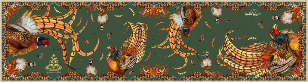 Classic Heads Or Tails Pure Silk Scarf