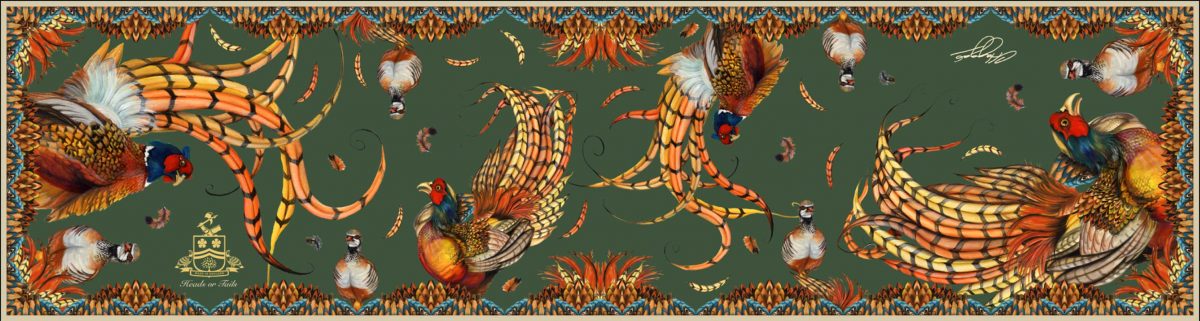 Classic Heads Or Tails Pure Silk Scarf