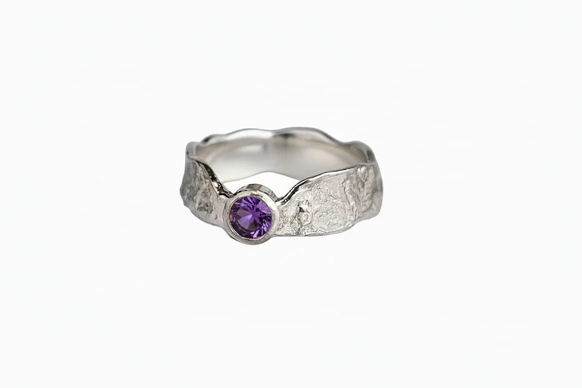 Amethyst Thin Band Faerie Tale Ring