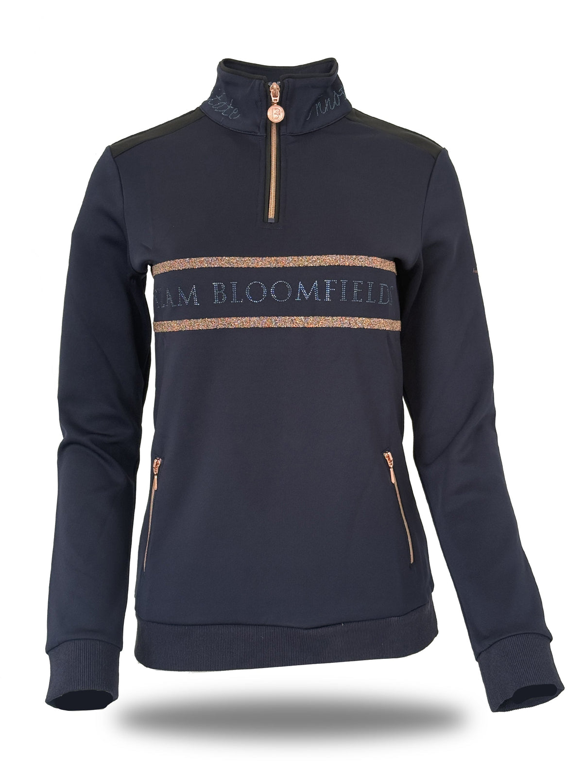 Camille Mini Crystal Quarter Zip Top