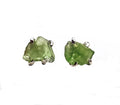 Raw Peridot Earrings