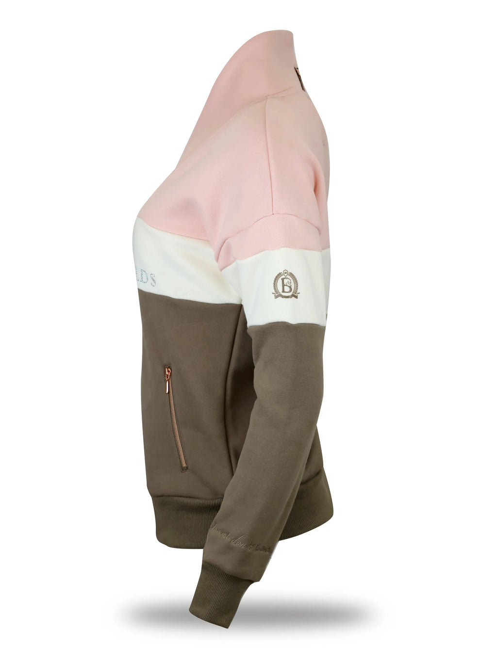 Vanessa V Neck Adult's Top - Pink, Cream & Khaki