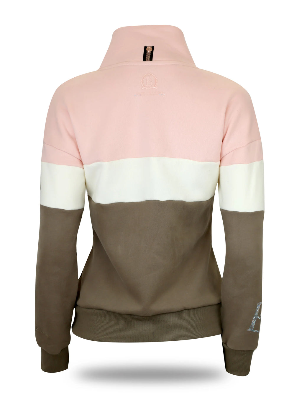 Vanessa V Neck Adult's Top - Pink, Cream & Khaki