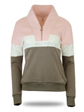 Vanessa V Neck Adult's Top - Pink, Cream & Khaki