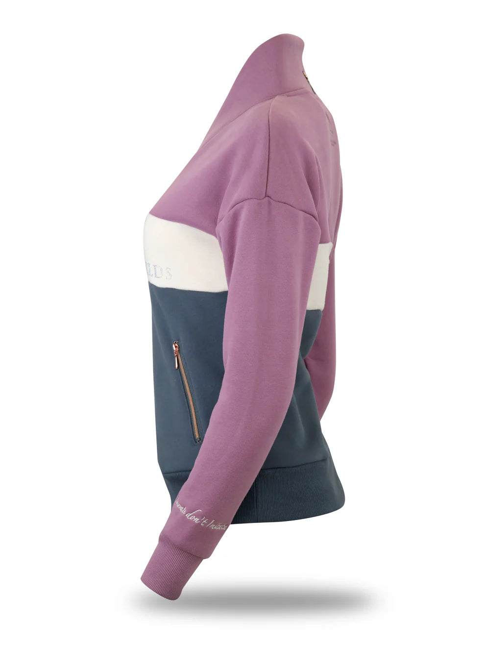 Vanessa V Neck Adult's Top - Pink, Cream & Grey
