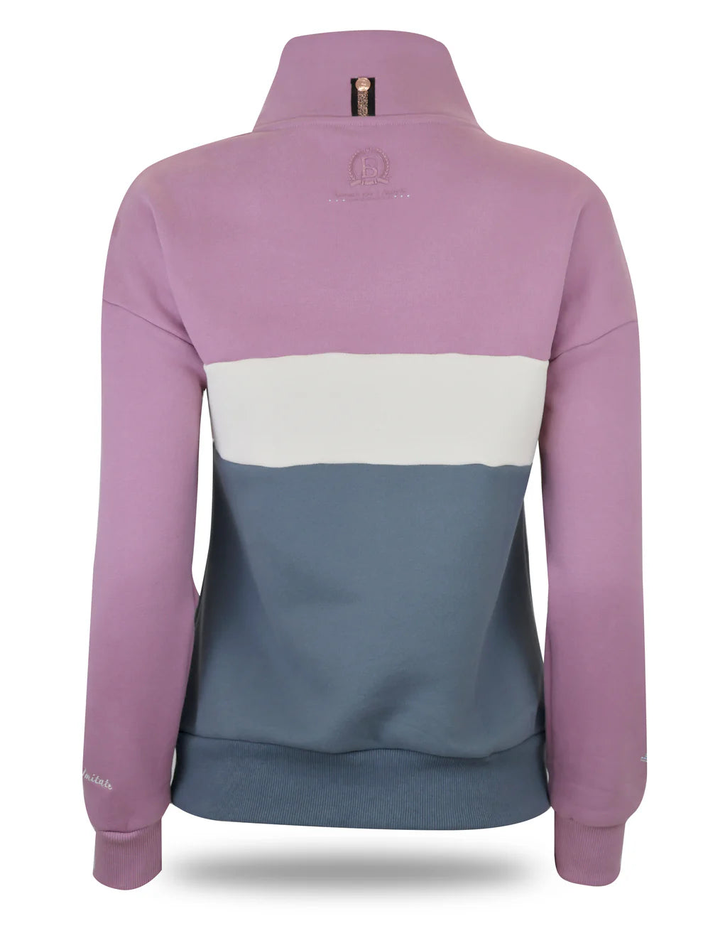 Vanessa V Neck Adult's Top - Pink, Cream & Grey